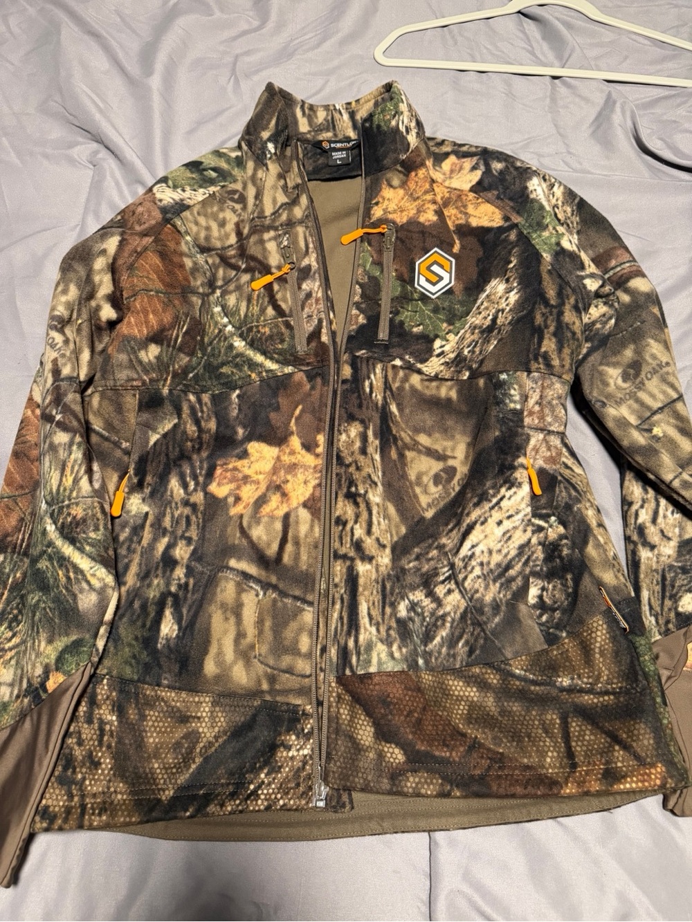 Scentlok wind brace windproof fleece jacket size L